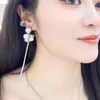 Dangle Earrings Fashion StatementEarring long Pearl Bling Tassel for女性の結婚式の毎日のペンダントジュエリーギフト