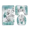 Shower Curtains 4pcs Farmhouse Rustic Daisy Flower Plant Hummingbird Bathroom Decor Bathtub Flange Mat Toilet Cover Rugs