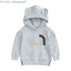 Hoodies Sweatshirts Hot INS velvet thickening Kids Hoodie Children Sets Baby Boys Girls Autumn And Winter Outing service Newbom Sportswear 0-4years Z230724