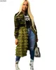 Vestes pour femmes Nouveau Automne Hiver Femmes Vestes Casual Mode O-Neck Zipper Full Sleeve Camouflage Print Coat Street Mesh Long Jackets L230724