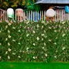 Decorative Flowers Artificial Topiary Hedge Privacy Plant Fence Portable Greenery Panel Screen For Balcony Lawn Porch Garden Decoration