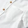 Camicie per bambini Camicie per ragazze dei ragazzi Camicette di cotone Abbigliamento per bambini traspirante Manica lunga Colletto alla coreana Abbigliamento per bambini Top Camicia bianca 230803