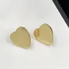 Simple Metal Eardrops Specular Smooth Traceless Charm Class Thick Heart Love Ear Stud Women Outdoor Street Simple Earrings