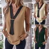 Vrouwen Polo Vrouwen Sexy Mouwloos V-hals Vest Tops Casual Trend Tees Tank Losse Grote Ontspannen T-shirt Dames Mode