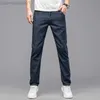 Men's Jeans Classic Style Summer Men Light Blue Thin Slim Fit Jeans Lyocell Fabric Business Fashion Stretch Denim Pants Male Brand Trousers L230724