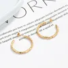 Cluster Rings Cool And Niche Design Minimalist Gold Foil 925 Pure Silver Ear Studs For Women's Earrings