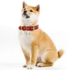 犬の襟のブリングラインストーンペットカラータグ子犬猫ソフトレザーネックレス
