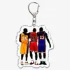 Portachiavi Cordini Grandi giocatori di basket Portachiavi in acrilico Portachiavi a doppia faccia trasparente Portachiavi per ciondolo borsa Aaccessories Regalo J230724