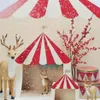 Hooks & Rails Wooden Circus Chalet Shaped Storage Rack Kids Room Decoration Floating Wall Shelf Display Hanging Shelving Childrens237k