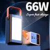 Power Bank 30000 mAh 66 W Super Schnelle Ladegerät Power für iPhone 14 Pro Max Laptop Batterie Externe LED Camping licht Taschenlampe L230619