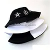 Stingy Brim Hats Summer Cotton Bucket Hatswork Graffiti Men Women Outdoor Hip Hop Foldable Casual Travel Fisherman Hat Drop Delivery F Dhalt