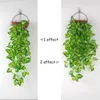 Decorative Objects Figurines 39in 5 Forks Artificial Vines Plants Indoor Plastic Creeper Green Ivy Wall Hanging Plants Rattan For Home Garden Wedding Decor L230724