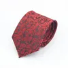 Bow Ties lyl 8cm nacke paisley slips kläder tillbehör röda mode affärsmän slips dräkt bröllop gäst gåva till gentleman