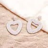 Colored Rice Bead Earrings Bohemian Handmade Heart Ear Studs Girls Fashion Accessories