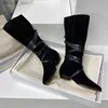 Boots 2022 Women Boots Autumn And Winter Boots Martin Desert Boot Winter Boots Cashmere Straps Real Leather 5Color Medal Heavy Duty Soles NO398 Z230724