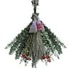 Decorative Flowers Eucalyptus Stems With Leafs Lavenders Roses Bundle Natural Touch Mind Refreshing And Body Relaxing Shower