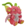 Pluszowe lalki 25 cm Kawaii Dragon Fruit Macaroon Toy Pitaya Dinosaur Pchane zwierzę Miękkie dzieci Pluszowe Prezent dla dziewcząt 230724