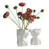 花の顔の顔の陶器の花瓶の装飾ボディモダンミニマリズム北欧スタイルのポットバストヘッド形状