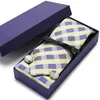 Bow Ties High-quality Set For Men Burgundy With Neckties Cufflinks Square Towel Gift Box Office Banquet Swallowtail Accessories