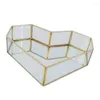 Garden Decorations Elegant Metal Mirrored Jewelry Tray Dresser Organizer Fits For Rings Earrings Bracelets Trinkets