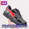 Designer Low Casual Shoes Men Shark Black White Patent Leather Blue Color ABC Camo Pink Grey Black Sneakers Fashion Luxury Mens Womens Platform Trainers