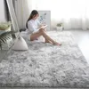 Dywany dywany do salonu nowoczesne sofy szare puszyste dywan sypialnia dekoracja antypoślizgowa Furry Duże dywanika do mycia podłogi Mata R230725