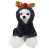 Vêtements pour chiens hiver polaire solide manteau chaud vêtements pour animaux de compagnie automne/hiver quatre pieds cachemire cerf de noël