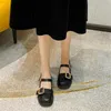 Dress Shoes Round Toe Metal Buckle Flats Women Oxford Shoes Ladies Vintage Mary Jane Flats Female Platform Loafers Casual Moccasins L230724