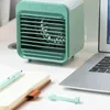 1pc Resfriador de ar evaporativo pessoal e umidificador, ar condicionado portátil e ventilador, mini ar condicionado portátil, ventilador de refrigeração, umidificador, refrigerador de espaço, verde