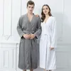 Kadın pijama dört mevsim çift havlu bornoz el güzellik salonu aynı ter buharlama kıyafetleri akupunktur erkekler kadın artı boyut yukata