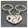 Porte-clés Creative Mode Femmes Hommes Porte-clés Couple Porte-clés Amoureux Mignon Anneau Titulaire Amour Coeur Amis Cadeau Faveurs De Mariage Drop Del Dh8Hj