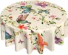 Nappe Vintage Papillons Nappe Ronde 60 Pouces Épaissir Couverture Lavable Pour Cuisine Quotidienne Salle À Manger Décor De Fête