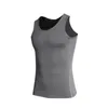 Men s tank tops män sport fitness tees Vest Solid Color Summer Gym Tunic T Shirt Workout Compression Base Stretch Sports 230724