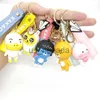 Keychains Lanyards Cute cartoon Kakao character keychain creative rubber keychain Mobile Phone Straps couple bag pendant childrens favorite gift J230724