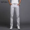 Erkekler Kot 2023 Kolil Bahar Sonbahar Pantolon Erkekler Pamuk İnce Fit Chinos Moda Pantolon Erkek Marka Giysileri Artı Boyut 8 renk1 L230724