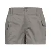 Kör shorts y2k grå lastfickor låg midja sportiga joggar retro mode streetwear harajuku grundläggande byxor kvinnor
