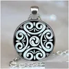 Colliers pendants Blanc Blanc Gothic Yin Yang Collier Cabochon Yoga Yoga Zen Gift Christmas Gift For Lover Wholesale Dro Drog7