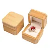 Bolsas de joias de luxo, caixa de madeira de bambu real, pulseira, pingente, colar, anel, joias, embalagem de presente, caixa com interior de veludo