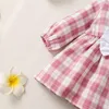 Girl Dresses Toddler Long Sleeve Bow Plaid Dress For 0 To 18 Months Fancy Girls Tween With Sleeves