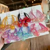 Accessori per capelli Colorful Bubble Ball Cute Kawaii Long Elastic Band For Girl Children Cravatte intrecciate fantasia rosse