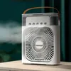 1pc, 3 In 1 Air Humidifier Cooling USB Portable Air Conditioner Fan LED Night Light Water Mist Fun Humidification Fan Spray Electric Fan Summer Essential