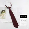 Noeuds papillon marée 33 7 cm vin kaki marine solide Jacquard coton paresseux fermeture éclair cravate Style académique japonais filles garçons accessoires
