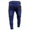 Heren Jeans Skinny Stretch Distressed Ripped Freyed Denim Lichtgewicht Katoenen Broek Cool Streetwear Mode Kleurstof Broek 230111 L230724
