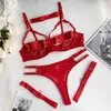 Nxy Valentijnsdag Rode Veer Lingerie Fetish Fancy Ondergoed Vrouwen Ongecensureerde Luxe Bh Ketting Bilizna Intieme Sexy Langerie