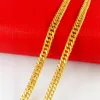 HEREN ZWARE 18K GEEL GOUD GEVULDE CUBAN LINK CHAIN KETTING 20IN - SOLID251e