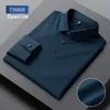 Herren Polos High-End Nahtloses Poloshirt High Eastic Business Casual Top Fashion Solid Color T-Shirt Für Mann Frühling Und Sommer