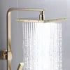 Bad Dusche Sets Wasserhahn Mischbatterie Messing Luxus Regen Dusche Wasserhahn Gebürstet Gold Bad Dusche Wasserhahn Set Dusche Wasserhahn