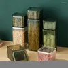 Storage Bottles Light Luxury Sealed Plastic Container Spaghetti Dry Food Grains Tea Jars For Bulk Cereals Kitchen