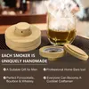 Bar Tools Cocktail Whiskey Smoker Kit with 8 Different Flavor Fruit Natural Wood Shavings for Drinks Kitchen Bar Accessories Tools