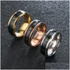 Smart Rings Magic Ring for Women Man Temperatur visar personlighet Titan Stål Finger smycken Tillbehör Storlek 6-12 Drop Leverans